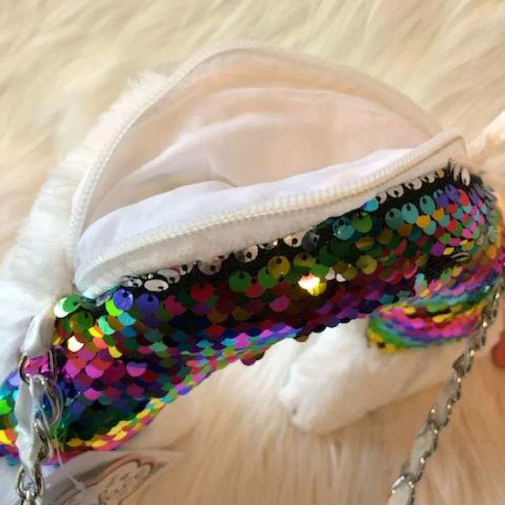 Angel Face Rainbow Reversible Sequin Bag